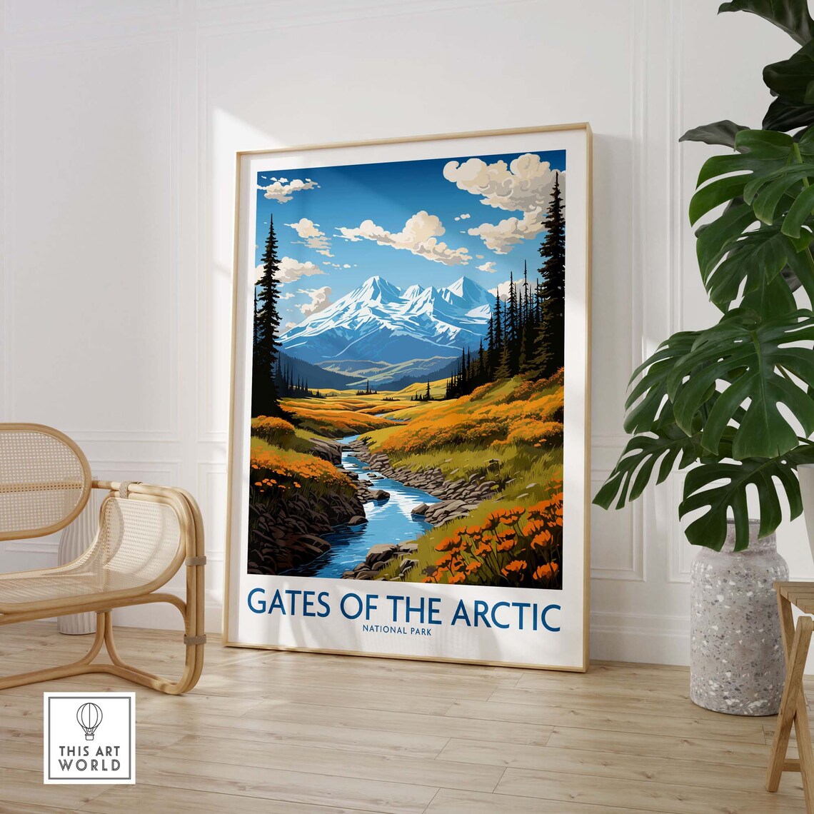 Gates Of The Arctic National Park Wildflower Meadow Peak Poster - Image 3
