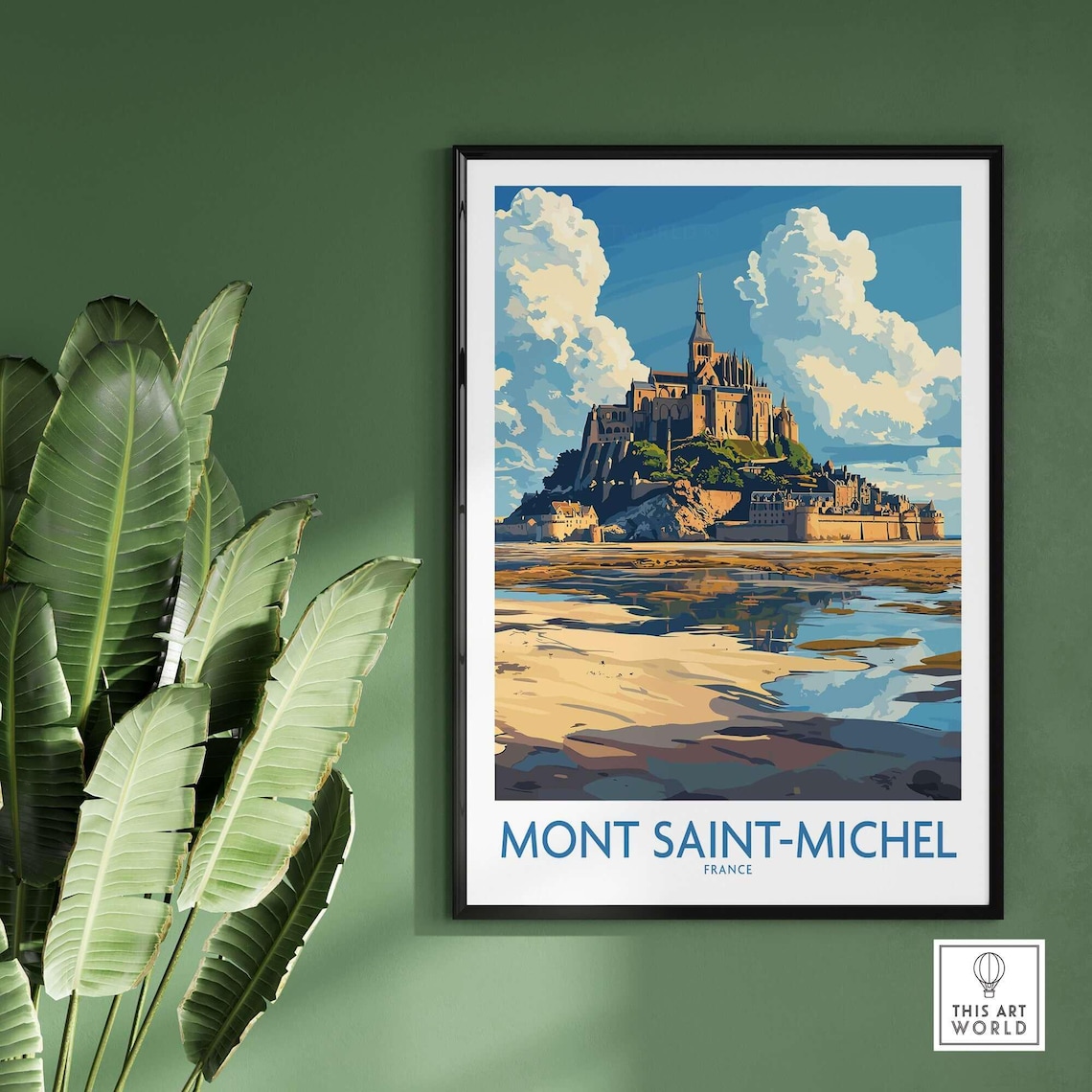 Mont Saint Michel France Normandy Abbey Tidal Island Travel Poster - Image 2