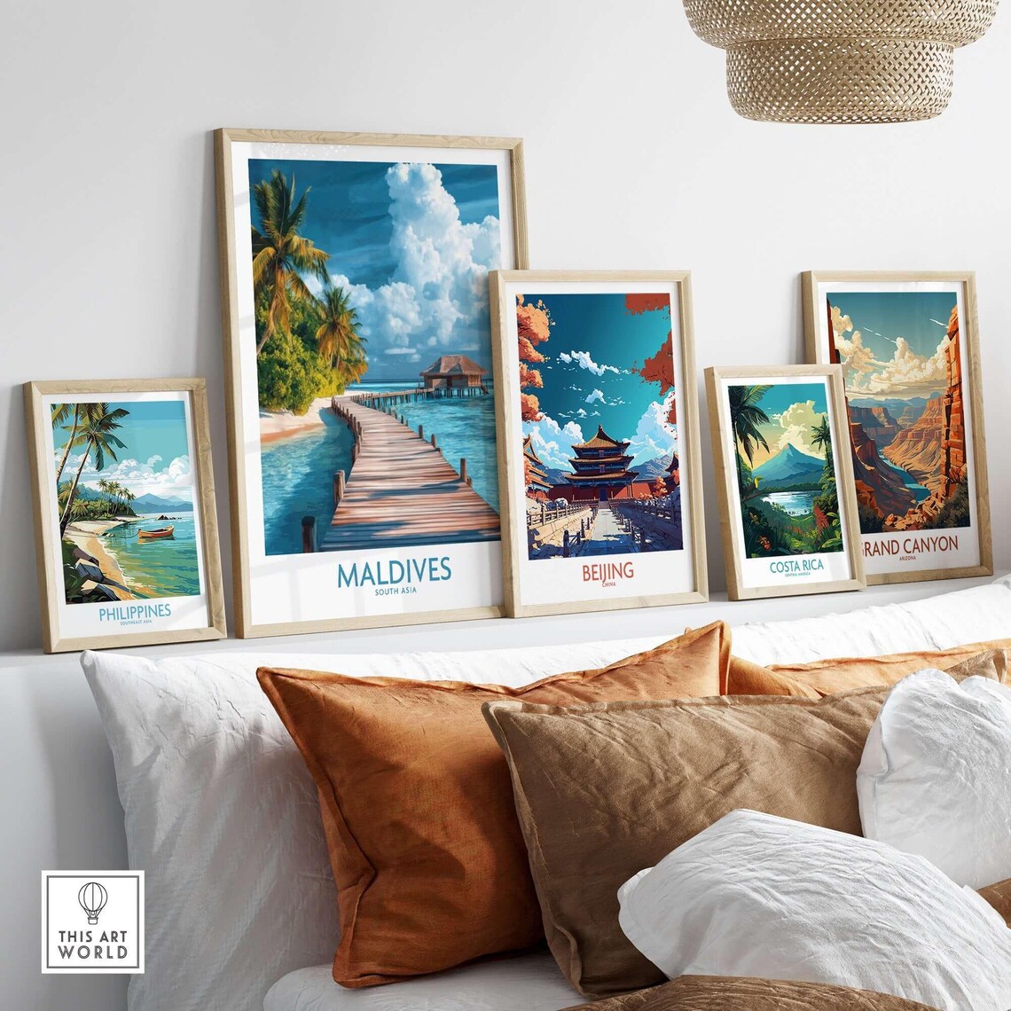Maldives Travel Poster, South Asia Art Print - Image 3