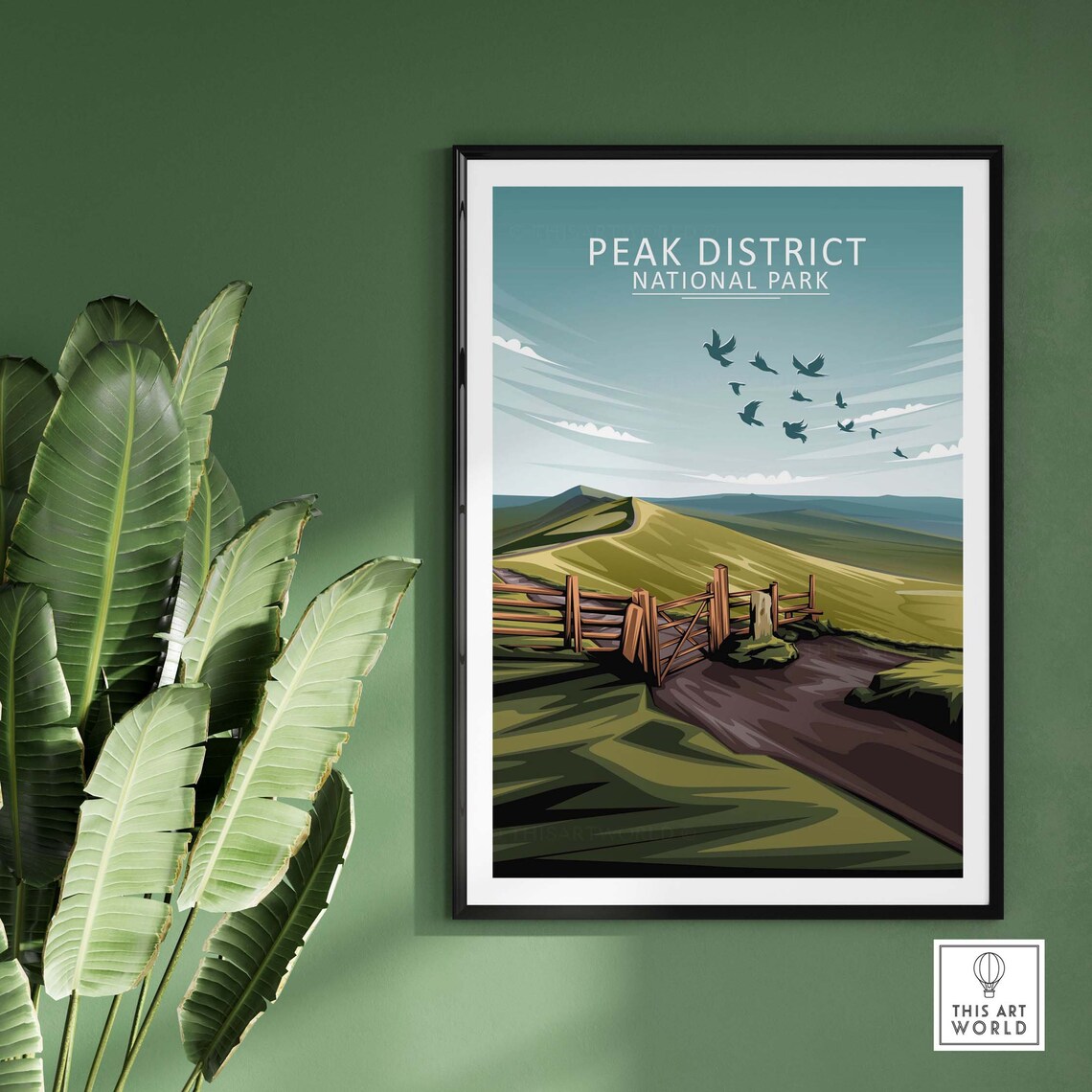 Peak District Travel Poster, National Park Print - Image 2