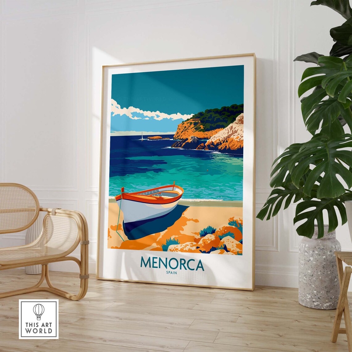 Menorca Travel Poster, Home Decor Art Print - Image 2