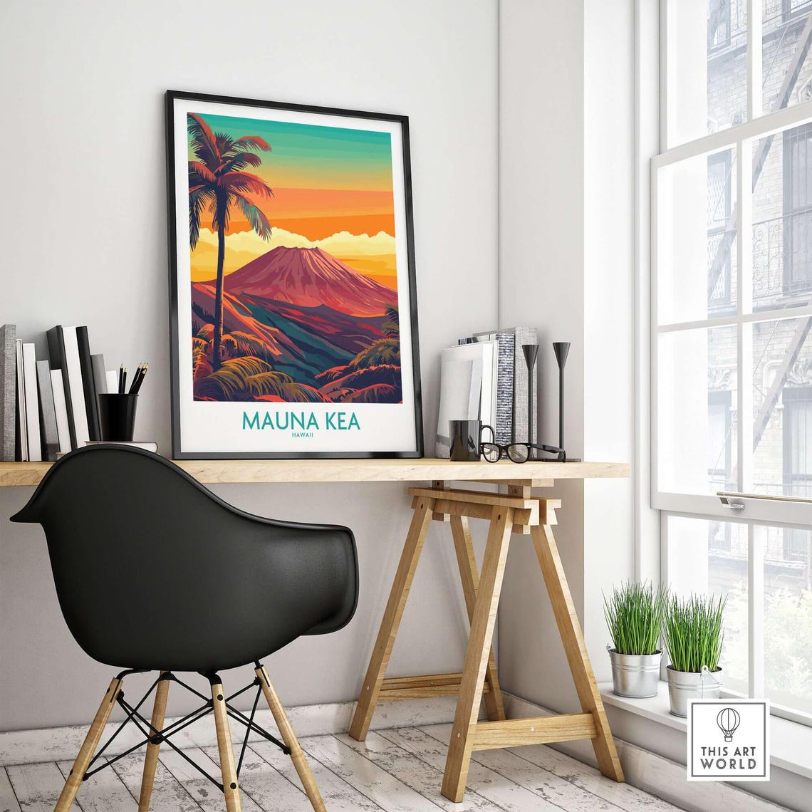 Mauna Kea Sunset Art Print, Hawaii Volcano - Image 4