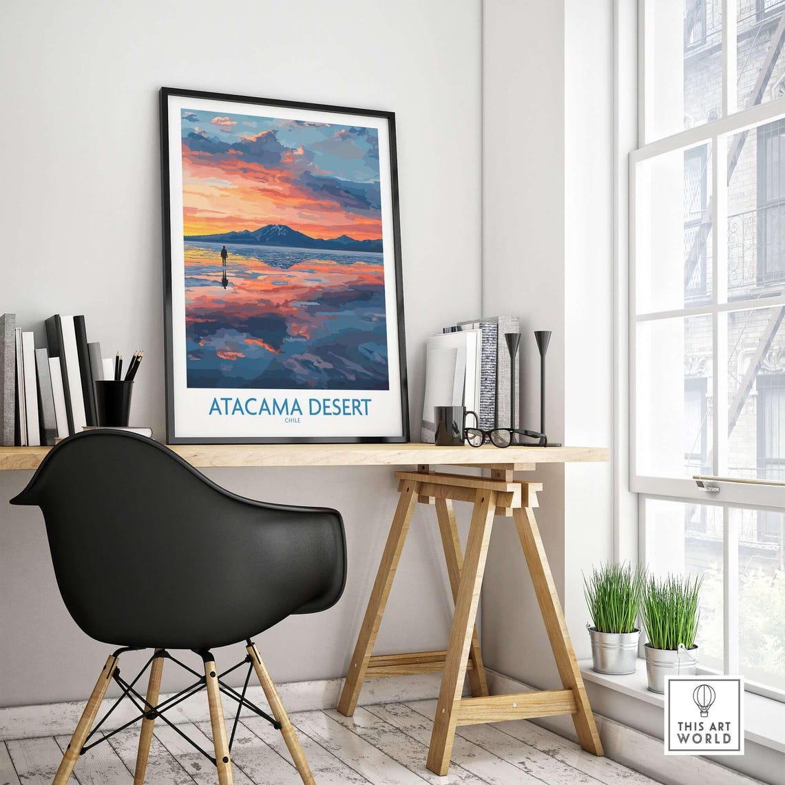 Atacama Desert, Chilean Sunset Scene Travel Poster - Image 4