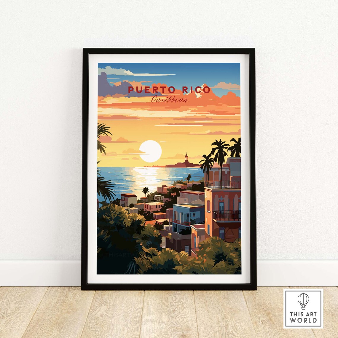 Puerto Rico Travel Poster, Home Decor Art Print