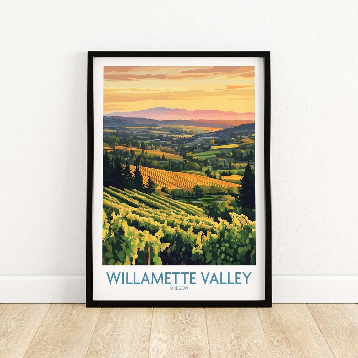 Willamette Valley Wine Country Travel Poster