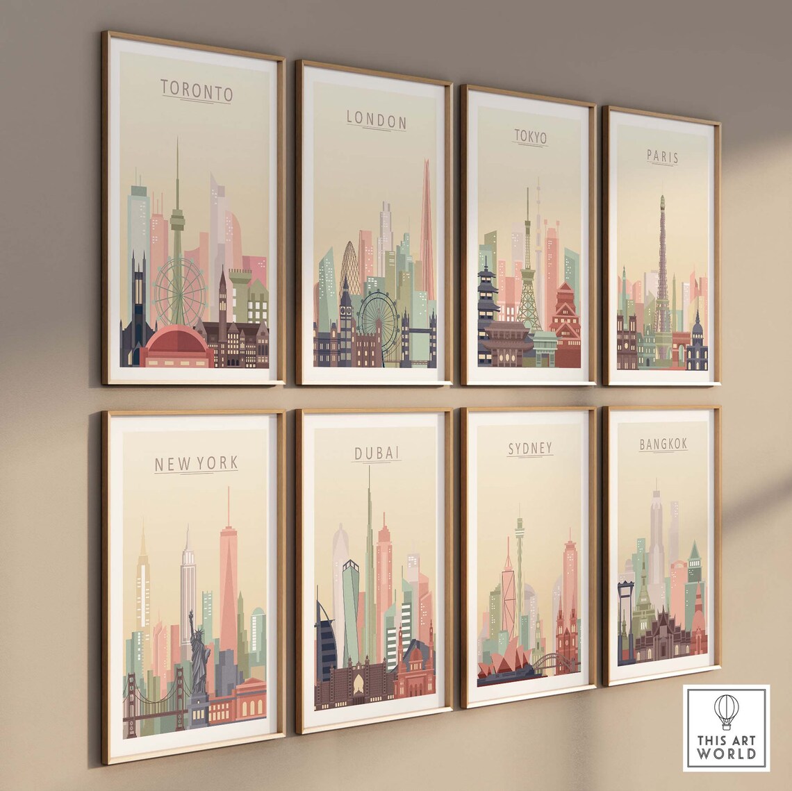 Toronto Skyline Travel Poster, City Wall Art Print - Image 3