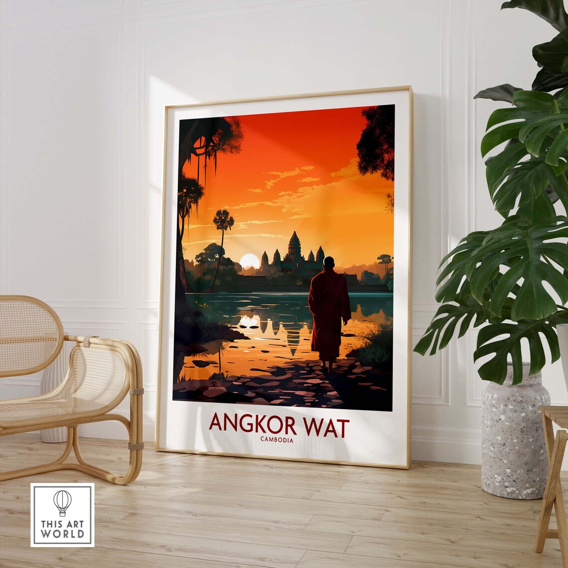 Angkor Wat Travel Print, Asia Landmark Poster - Image 3