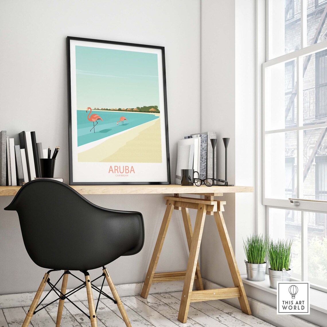 Aruba Caribbean Travel Poster, Wall Art Print - Image 4