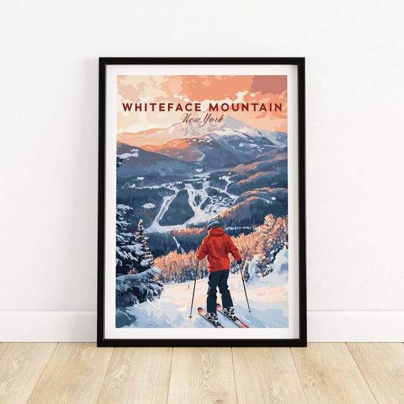 Whiteface Ski Resort, Winter Sports Travel Poster