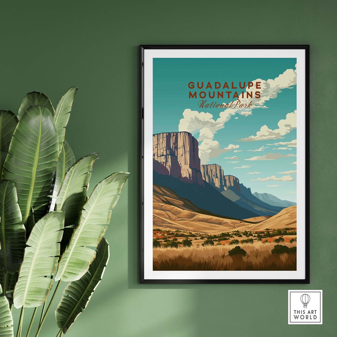 Guadalupe Mountains National Park El Capitan Vintage Travel Poster - Image 2