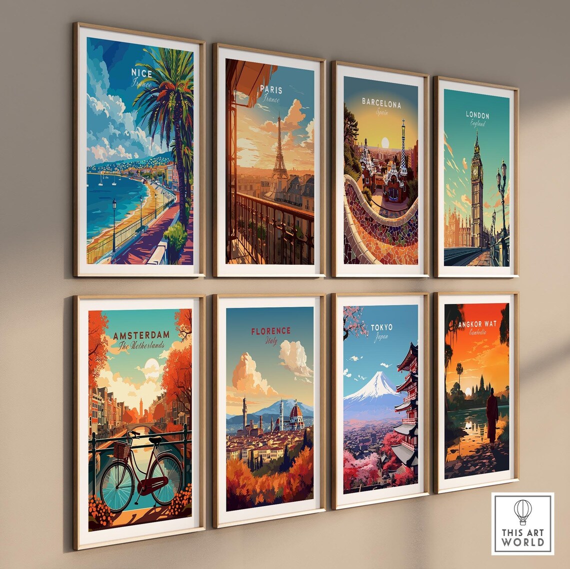 Nice France Palm Promenade Bay Sailboats Riviera Sea View Poster - Image 3