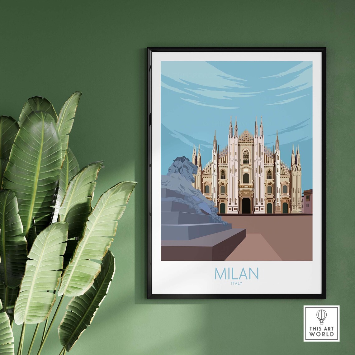 Milan Italy Travel Poster, Italian Home Decor - Image 2