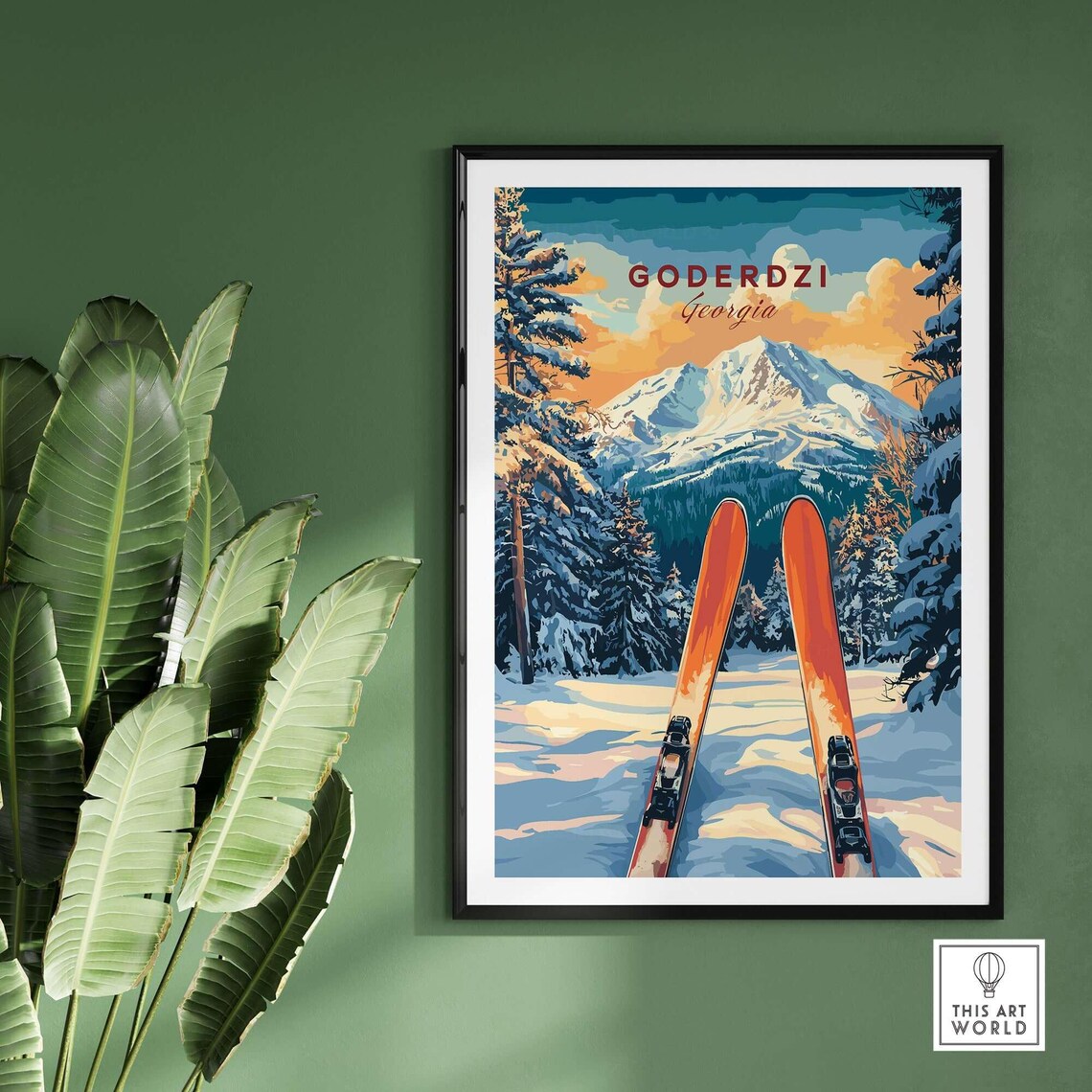 Goderdzi Ski Resort, Winter Sports Travel Poster - Image 2