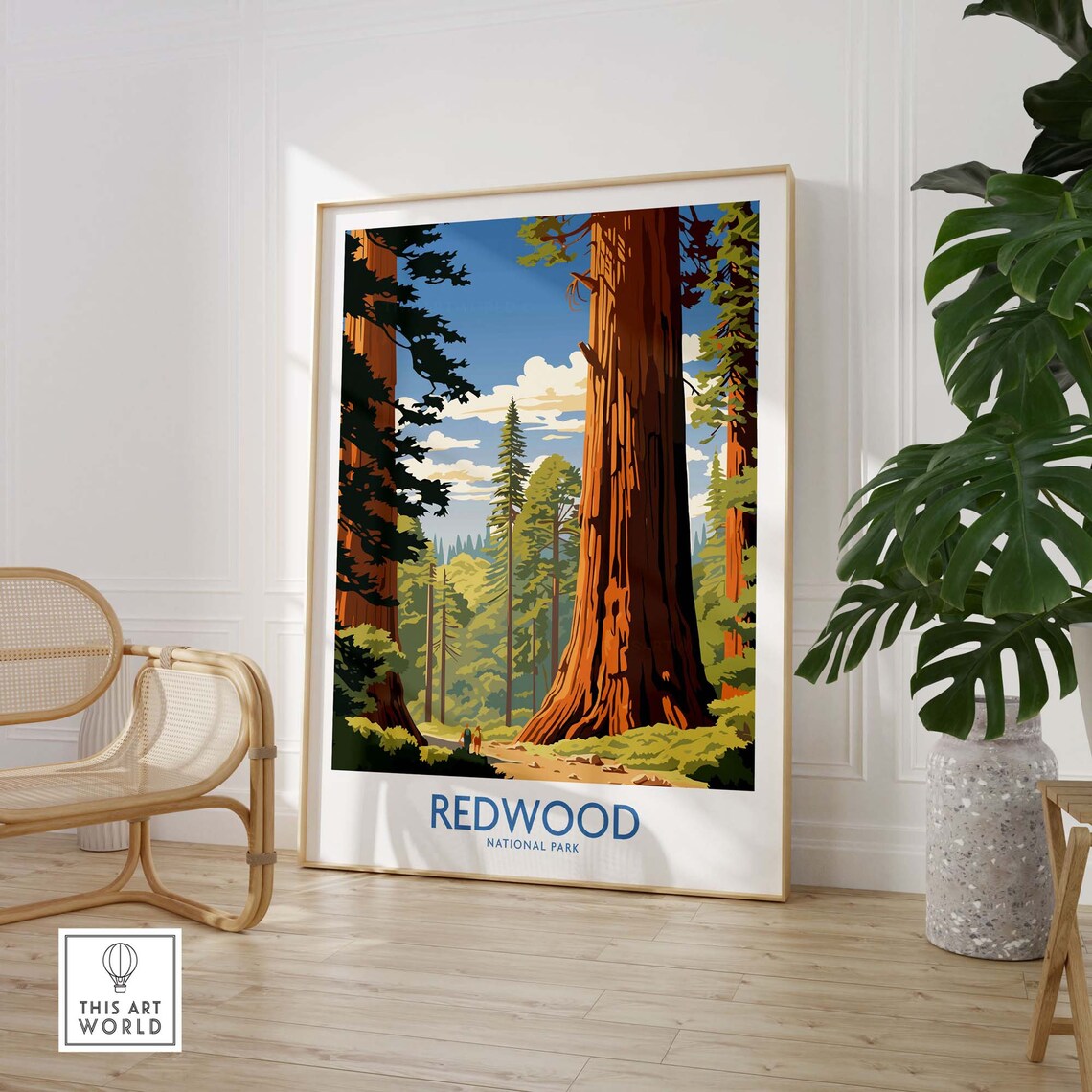 Redwood National Park Travel Poster, Home Decor - Image 3