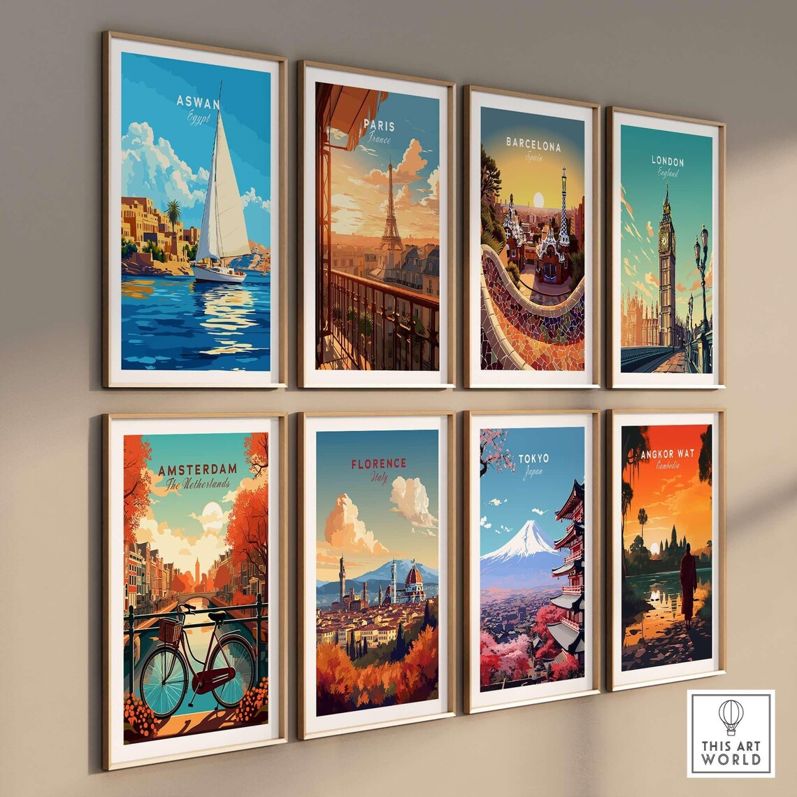 Aswan Print Egypt Aswan Travel Poster Birthday Present Aswan Wedding Anniversary Gift - Image 3