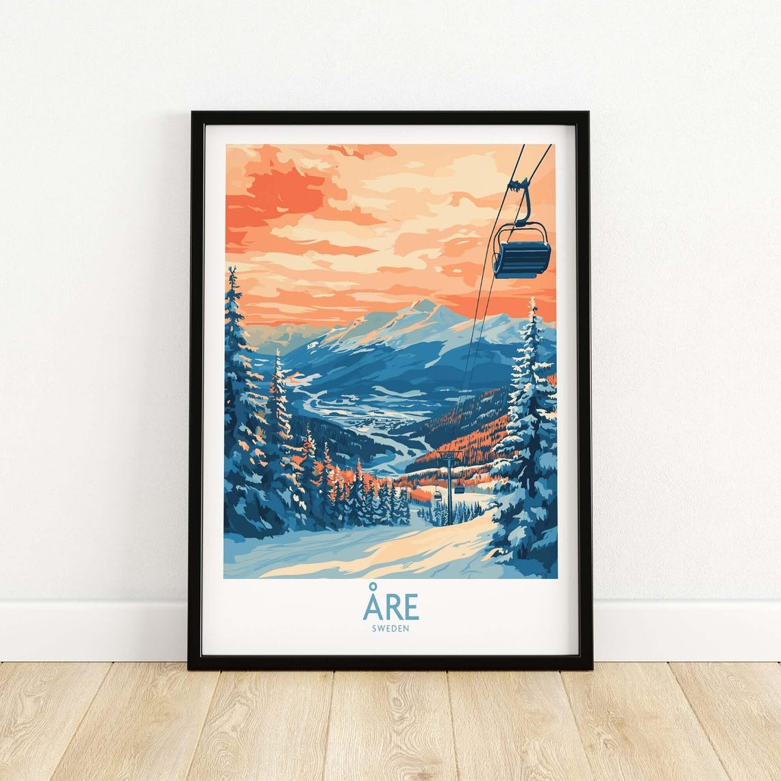 Re Ski Resort, Winter Sports Adventure Poster - Image 5