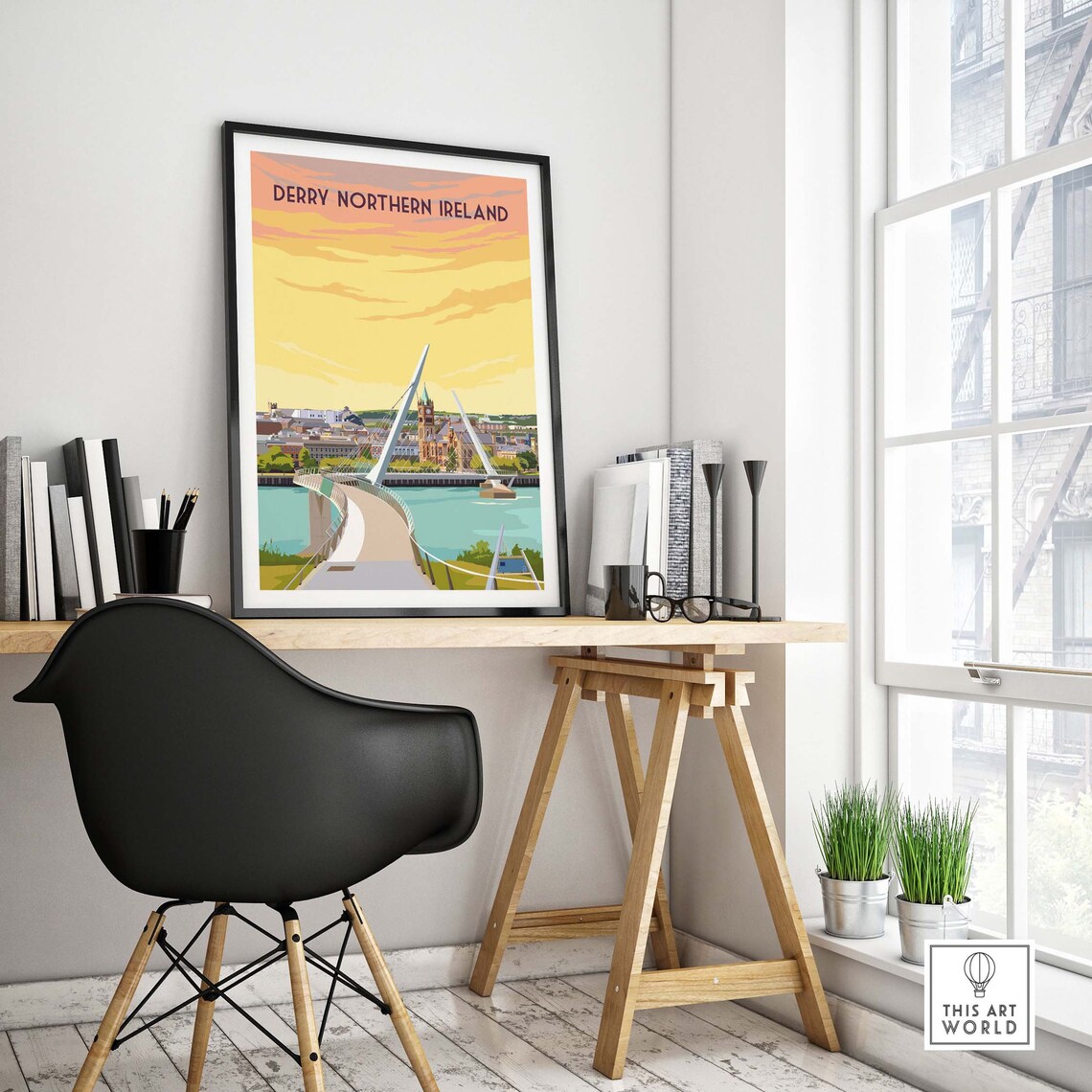 Derry Poster Print, Northern Ireland Travel Poster - Image 4