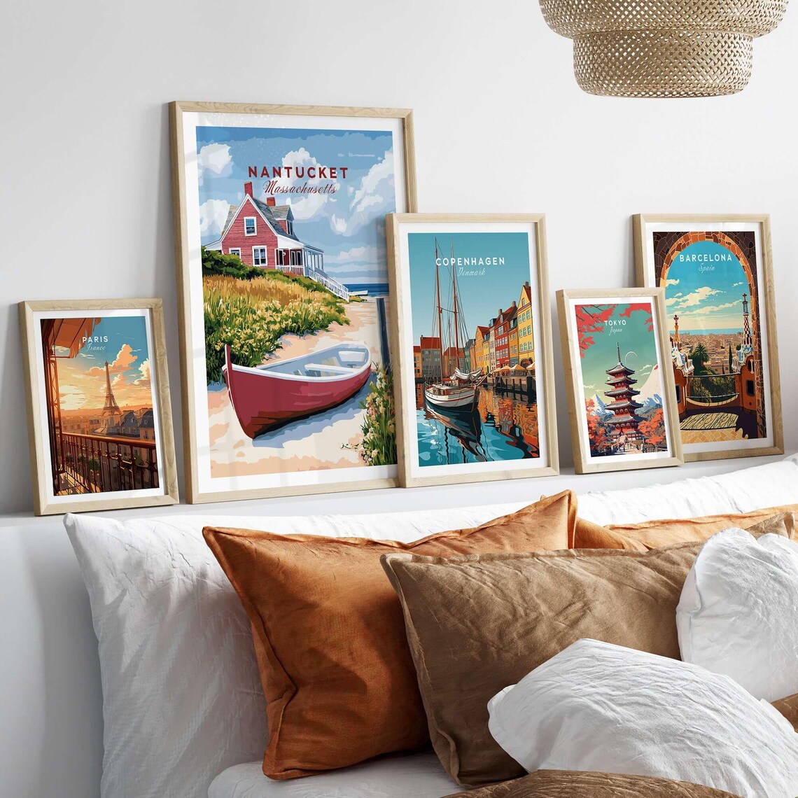 Nantucket Art Print, Massachusetts Living Room Decor - Image 3
