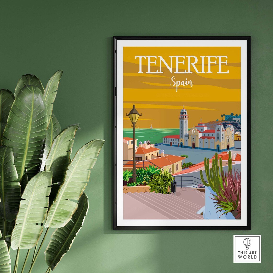 Tenerife Vintage Travel Poster, Canary Island Art Print - Image 2