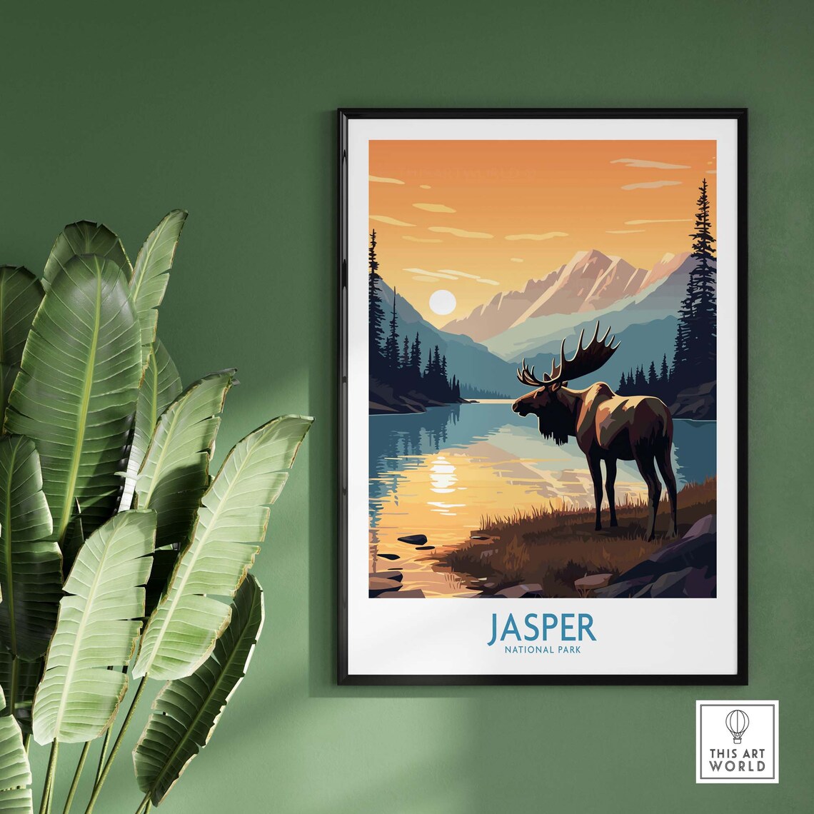 Jasper National Park Travel Poster, Nature Artwork - Image 2