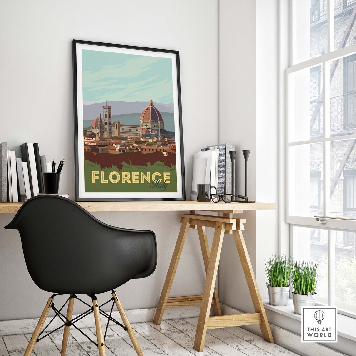 Florence Italy Travel Poster, Italian Wall Art - Image 4