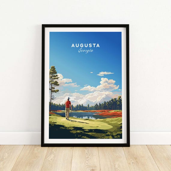 Augusta National Golf Print The Masters Poster Wall Art For Lovers Tournament Memorabilia Sports Decor Gift