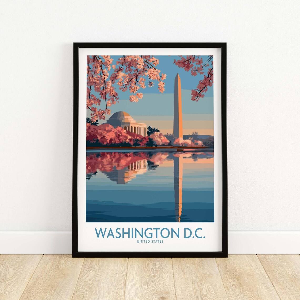 Washington DC Cherry Blossom Art Print, Scenic
