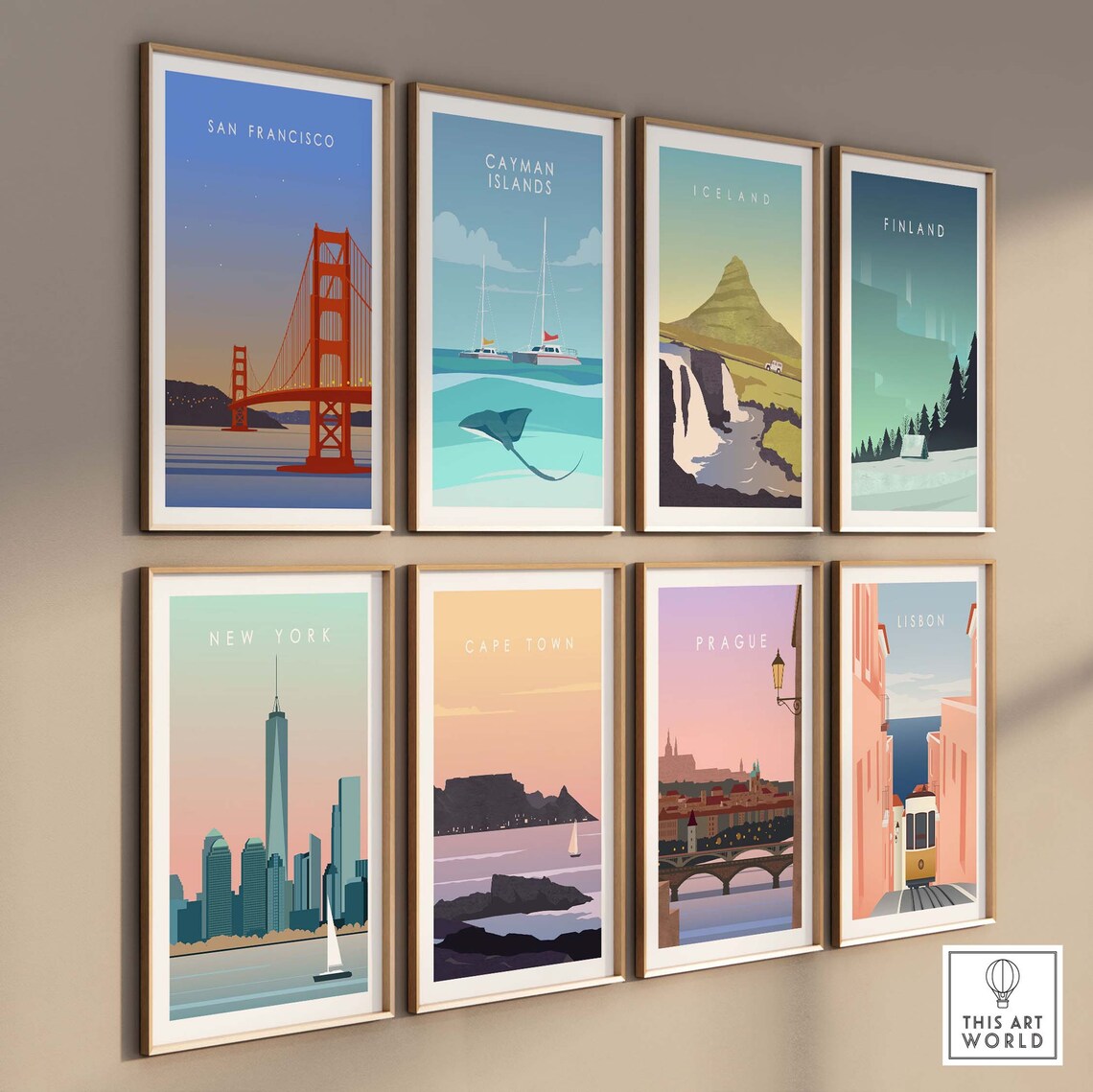New York Manhattan Travel Poster, NYC Skyline Art - Image 3