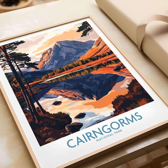 Cairngorms National Park - Vintage Travel Poster