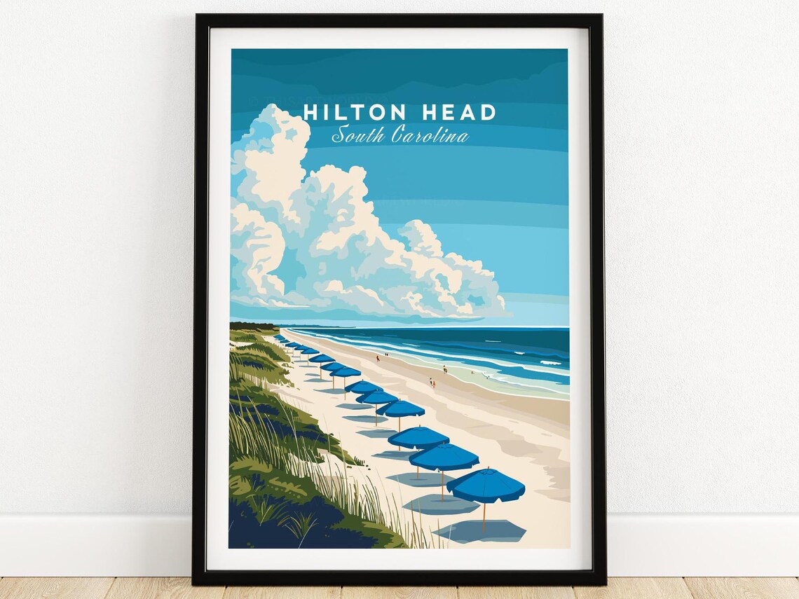 Hilton Island South Carolina Travel Poster