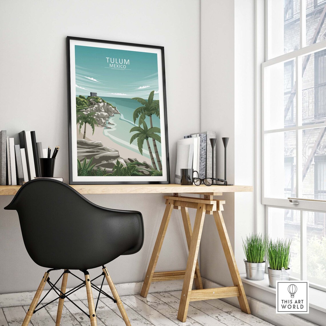 Tulum Beach Mexico Travel Poster, Wall Art Print - Image 4