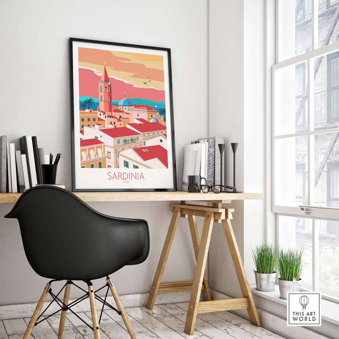 Sardinia Italy Travel Poster, Travel Poster Art Print - Image 4