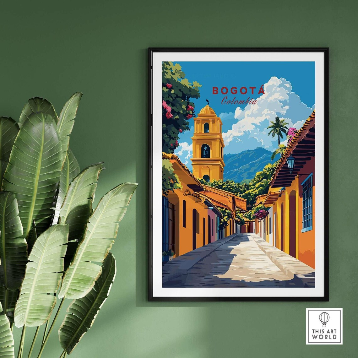 Bogota Print Colombia Bogota Travel Print Wall Art Bogota Wall Hanging Home Decor Bogota Gift Art Lovers Colombia Wall Art Print - Image 2