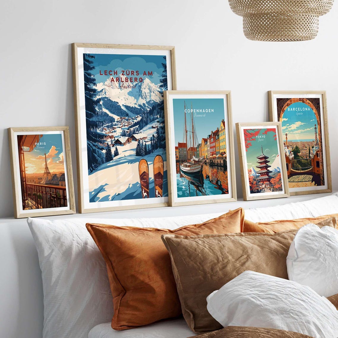 Lech Zrs Am Arlberg Ski Travel Poster - Image 3