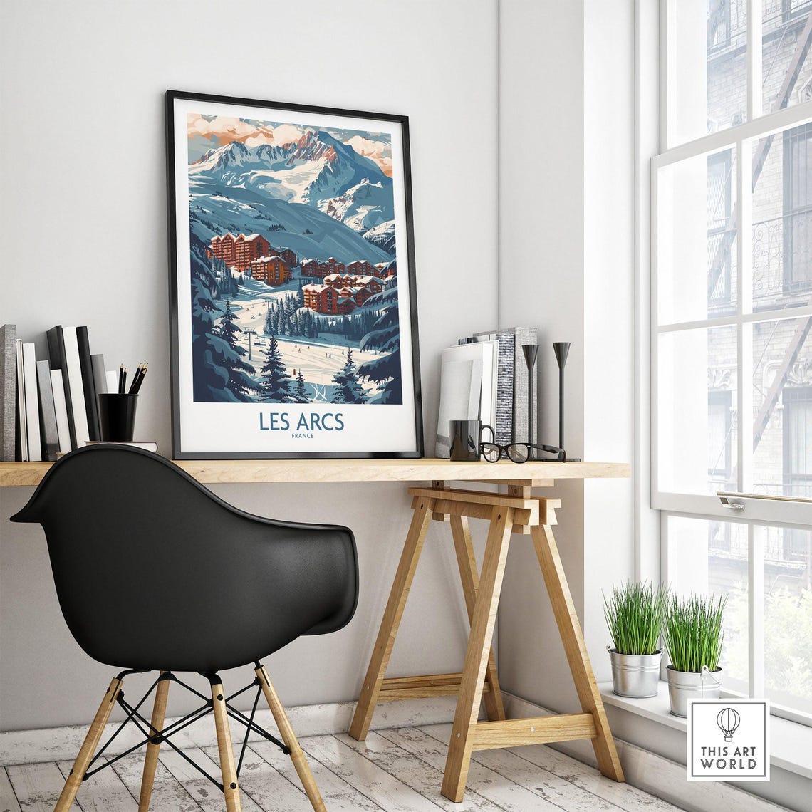 Les Arcs France Winter Sports Travel Poster - Image 4