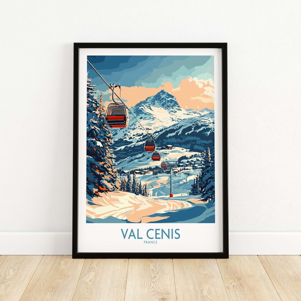 Winter Sports, Skier Mountain Cabin Art Print - Image 5