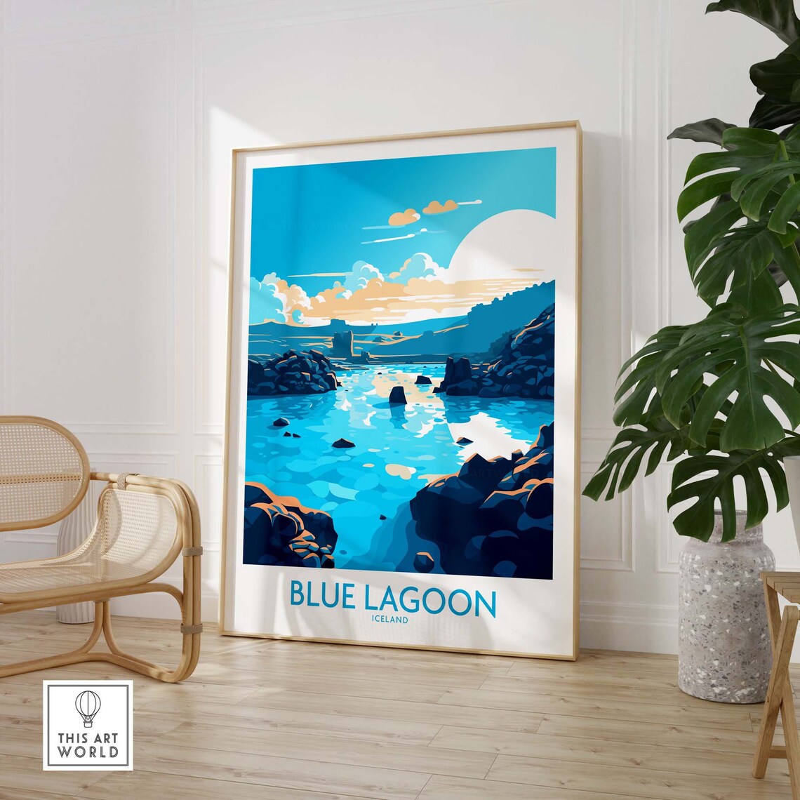 Blue Lagoon Iceland Travel Poster, Home Decor Print - Image 3