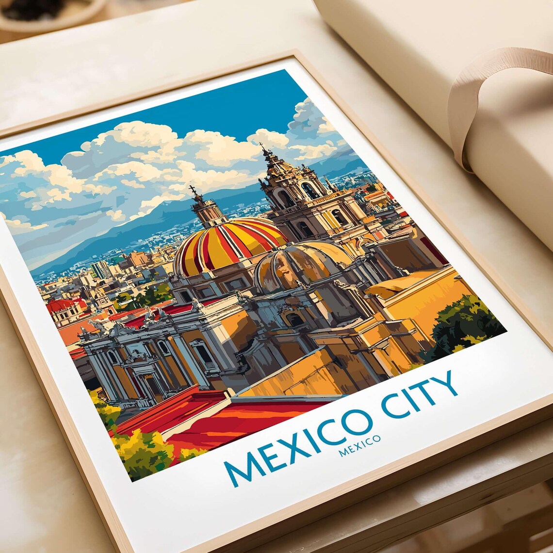 Mexico City Travel Poster, Home Decor Gift