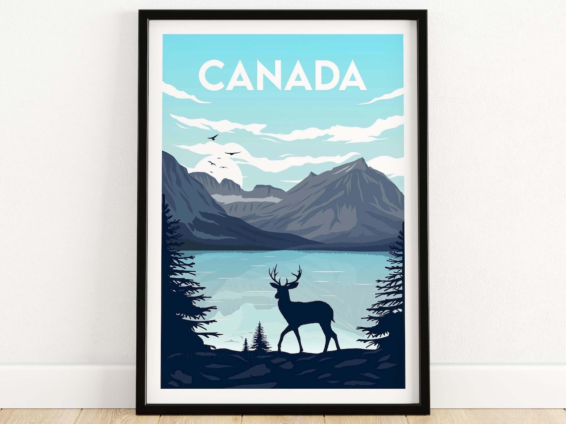 Canada Minimalist Travel Poster, Art Print