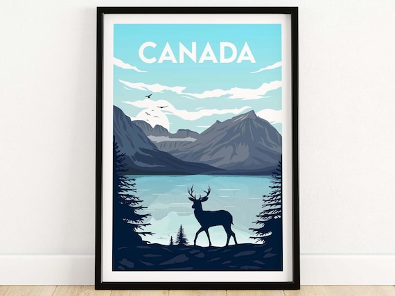 Canada Minimalist Travel Poster, Art Print