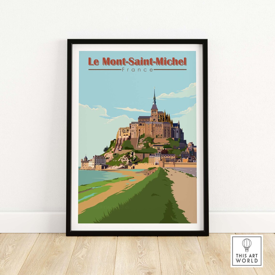 Le Mont Saint Michel Travel Poster, Normandy France
