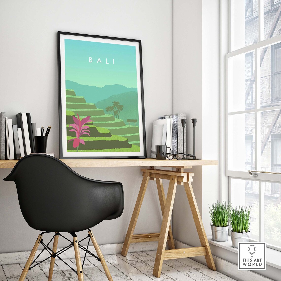 Bali Minimalist Travel Poster, Indonesia Art Print - Image 4