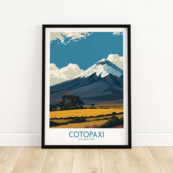 Cotopaxi Volcano National Park Travel Poster