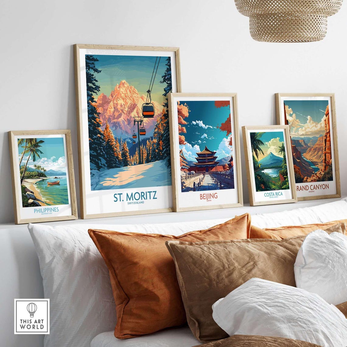 St Moritz Ski Travel Poster, Winter Sports Artwork - Image 3