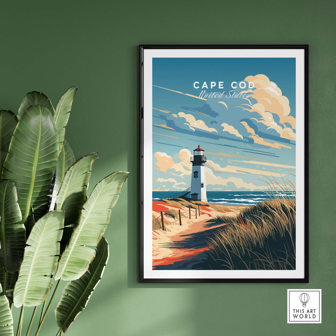 Cape Cod Travel Poster, Personal Wall Art Print - Image 2
