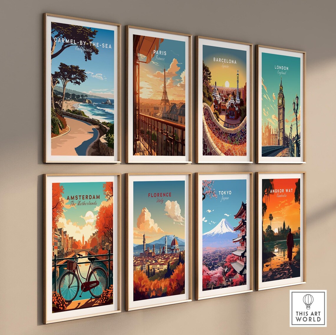 Carmel By The Sea Travel Poster, California Wall Art - Image 3