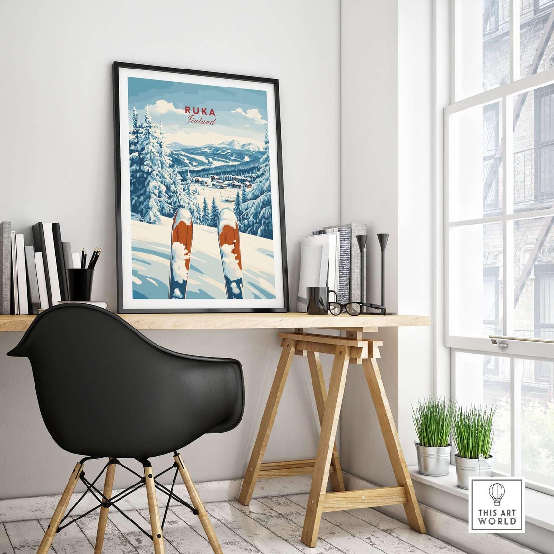 Ruka Ski Resort Travel Poster, Finland Gift - Image 4