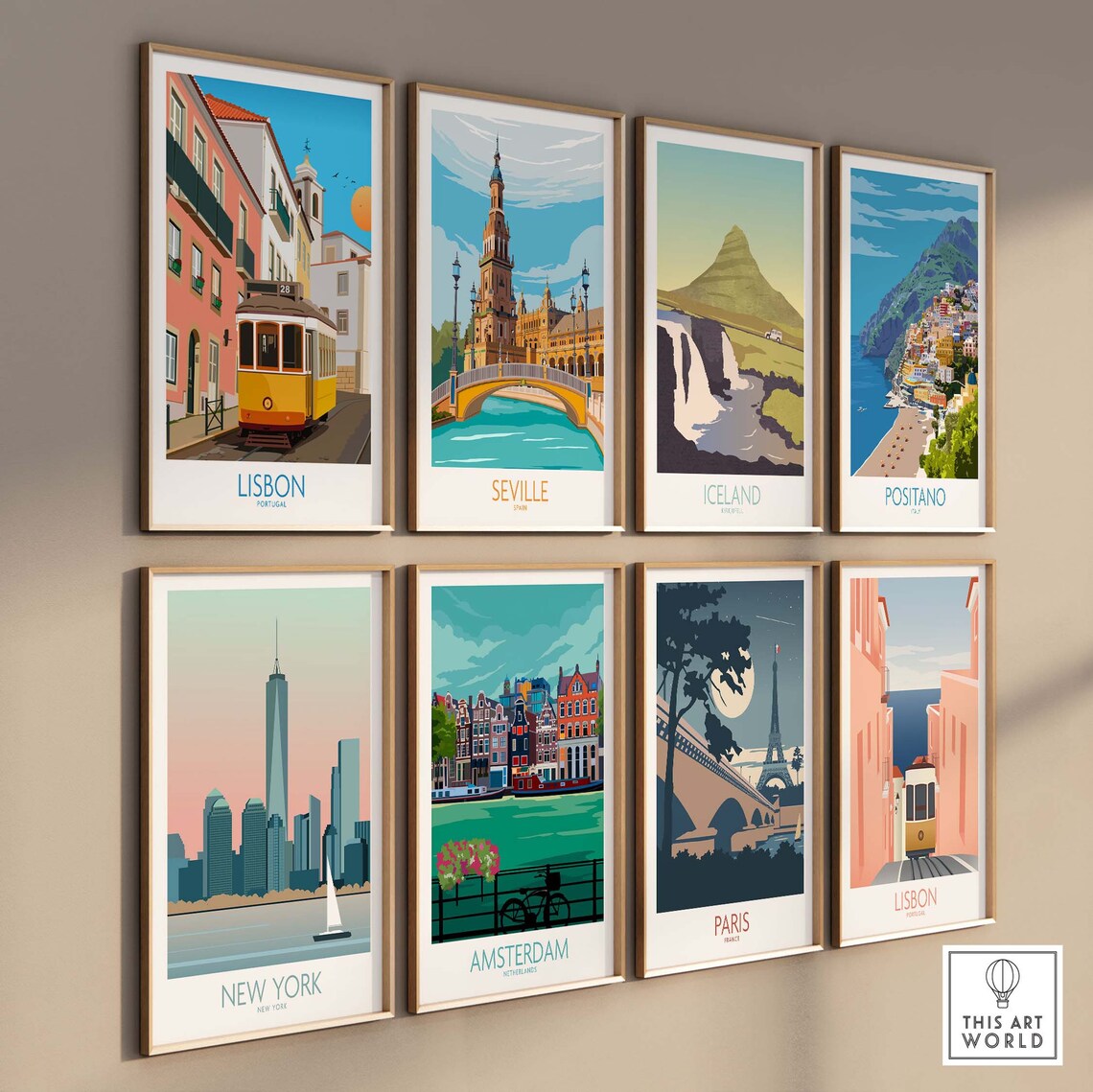 Lisbon Portugal Travel Poster Art Print - Image 3