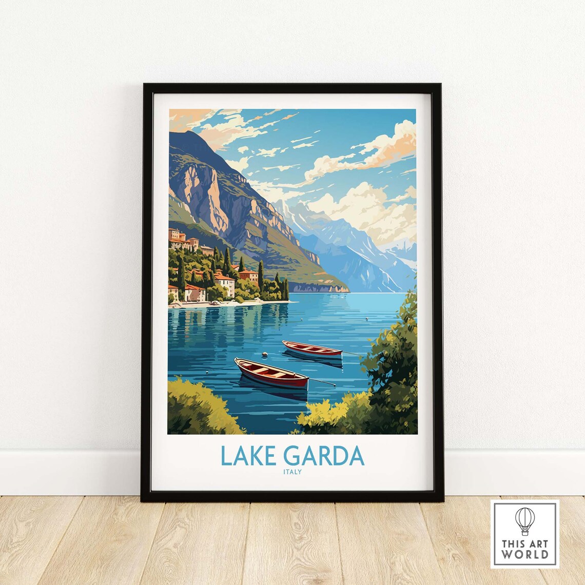 Lake Garda Italy Travel Poster Art Print