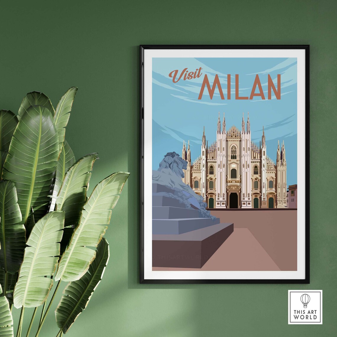 Milan Vintage Travel Poster, Italy Art Print - Image 2